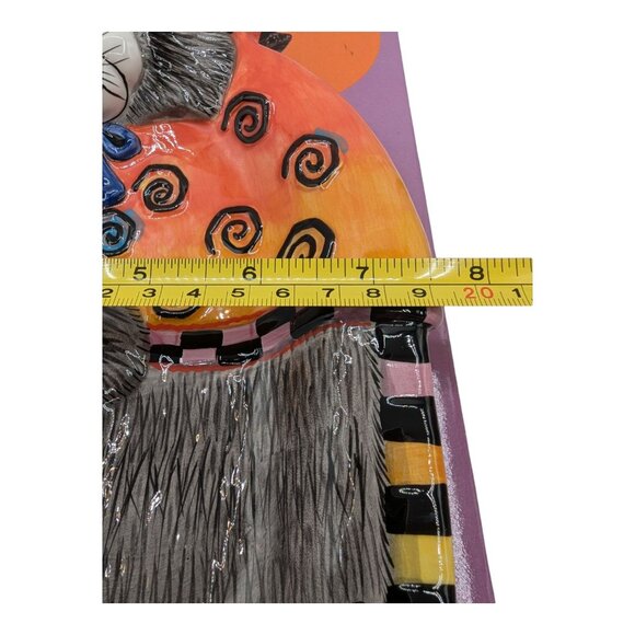 Fitz & Floyd Kitty Witches Canape Plate Handcrafted Halloween Decor Cat Spiders - Picture 5 of 10